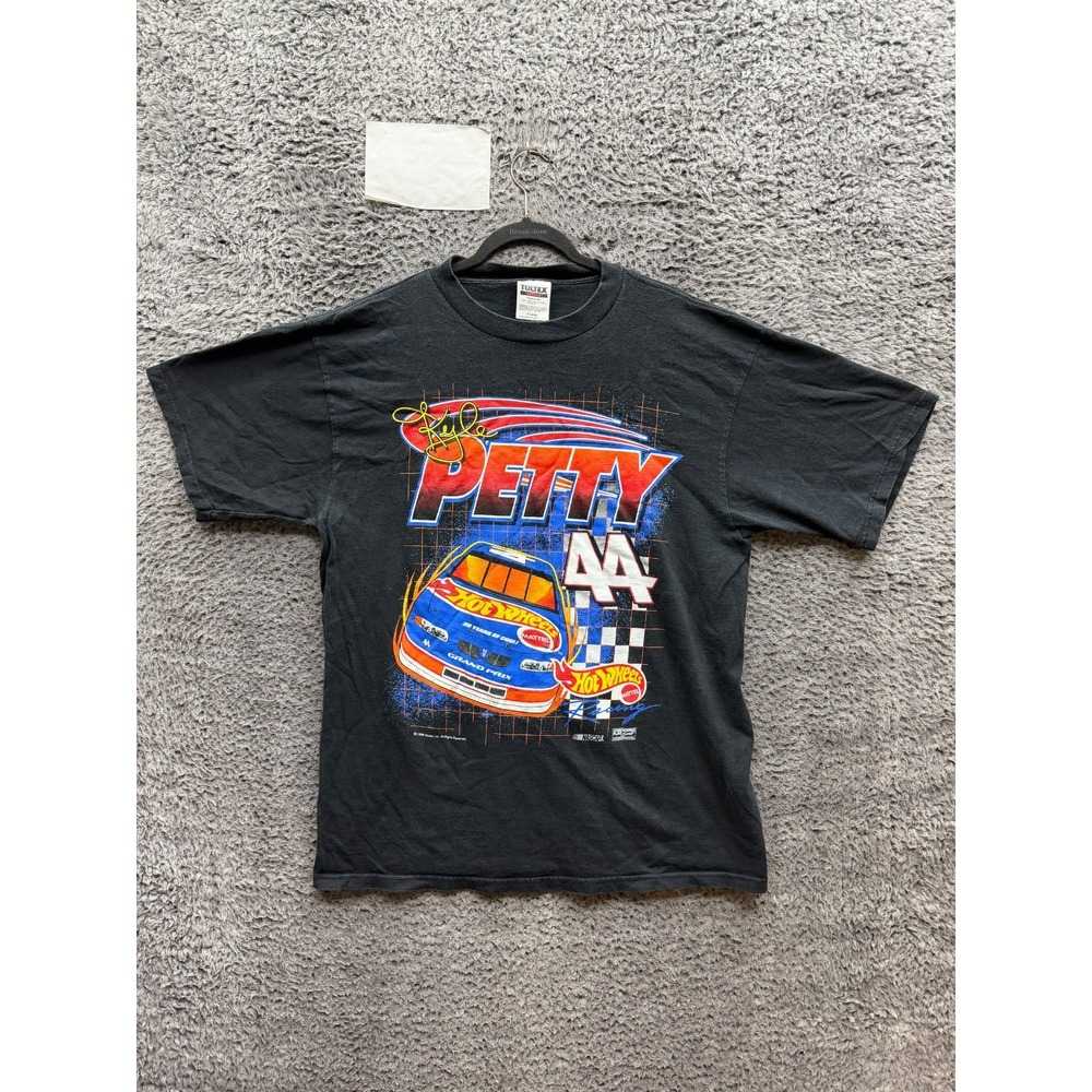 Vintage 1998 Nascar Hot Wheels Racing #44 Kyle Petty Graphic T-Shirt Size XL